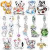 Copper Animal Series Hamster Sunflower Pendant Koi Cat Squirrel Holding Beads Charms Fit Diy Bracelets Jewelry