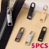 5pcs Metal Zipper Pull Tap Replacement Instant Repair Zipper Head Puller for Clothing Bags DIY Sewing Zipper Sliders