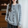 Женский кашемировый кардиган QingHe 30% кашемира - Мягкий и теплый свитер из смесовой шерсти