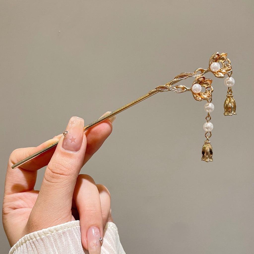 Элегантный китайский стиль заколка для волос кисточка палочка для волос традиционный цветочный дизайн прическа аксессуар женские ювелирные изделия шпилька игла для волос