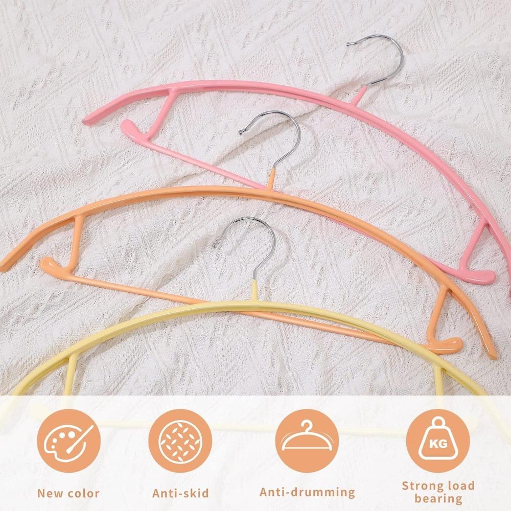 No Hangers Sweater Clothes Hangers Shoulder Bump Duty Coat Hangers Non Slip Pvccoating Metal Hangers For Sweaters Suits Dresses Jackets
