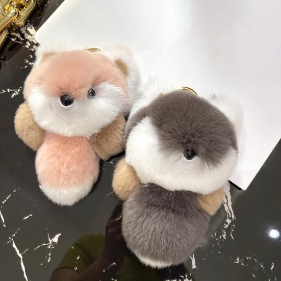 Милая подвеска из плюшевого меха лисы, супер мягкая искусственная кукла, кукла из лисы, плюшевые игрушки, подвесной орнамент, цветной мультяшный фаршированный