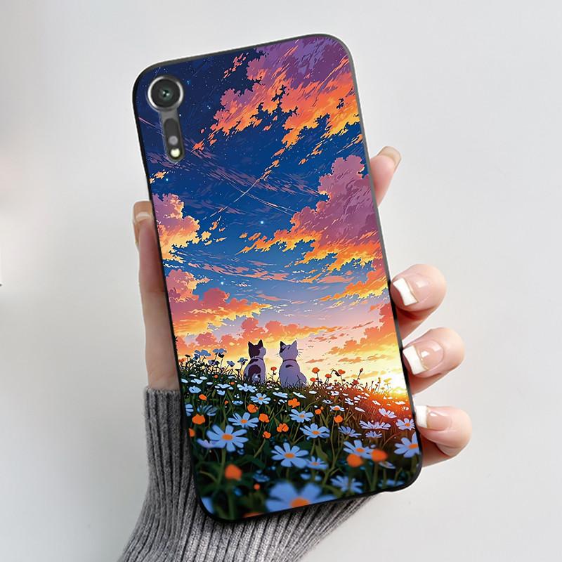 Чехол для Sony Xperia XZs XZ XR SOV35 602SO SO-03J Чехол Матовый Черный Мягкий Тонкий Чехол Эстетичный Роскошный Милый Крутой Мальчики Девочки Оболочка
