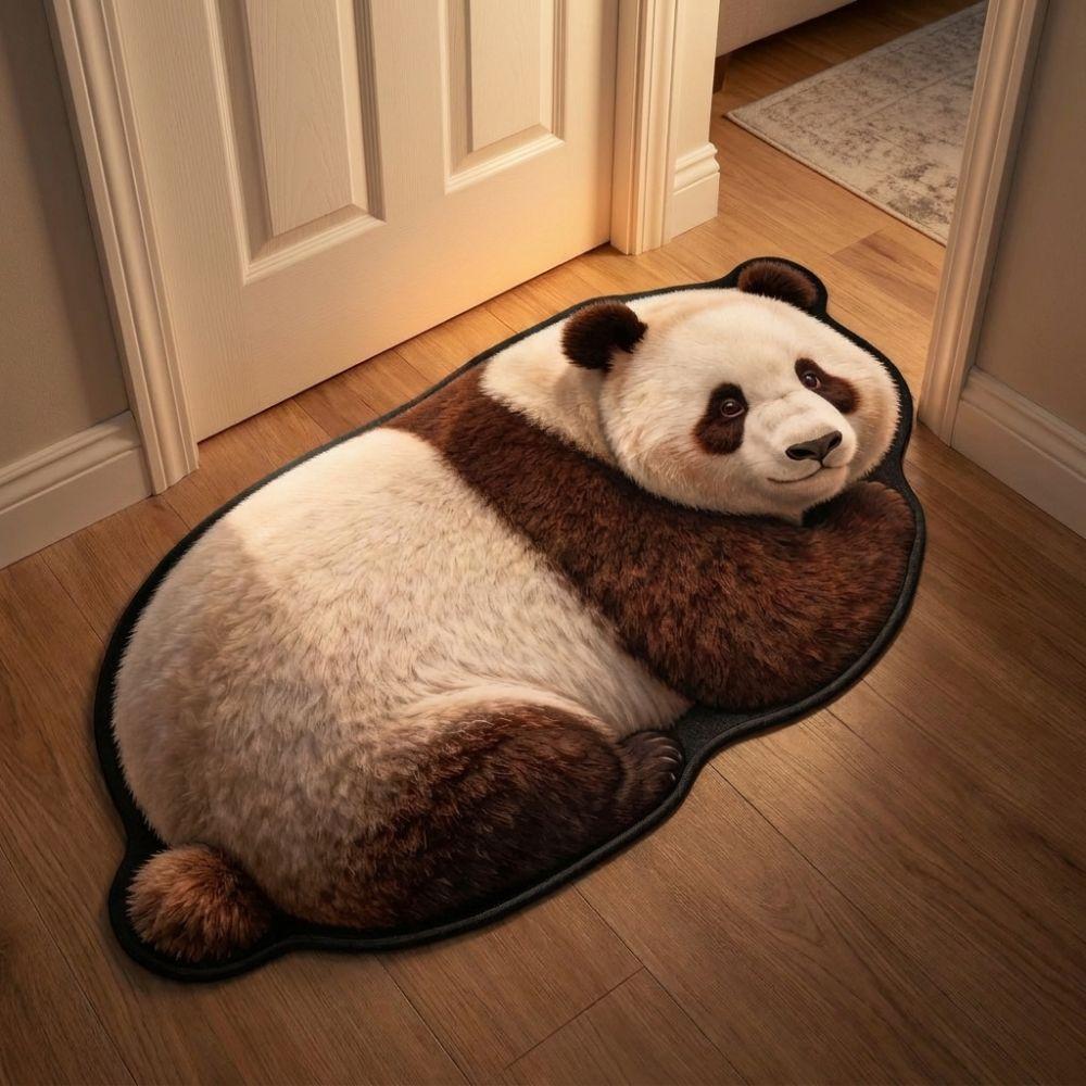 Non-Slip Home Decor Carpet 2D Cartoon Carpet Cute Panda-Shaped Area Rug  Bedrooms