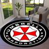 1 шт. Круглый ковер с логотипом Umbrella Corporation, Изготовлен из полиэстера, Идеально подходит для украшения офисных кресел, гостиных, fplt270