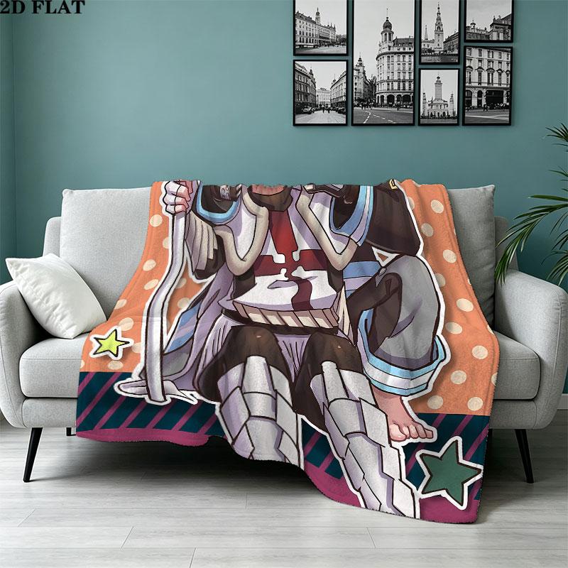 1PC Fire Force Patterned Flannel Blanket Suitable For All Seasons For Home Decor Warmth And Comfort Gifts Holiday Present