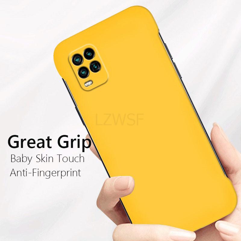 Candy Color Frameless Slim Skin Matte Hard PC Back Cover Case On For Xiaomi Mi 10 Lite Mi10Lite Youth G ShockProof Fundas Coque