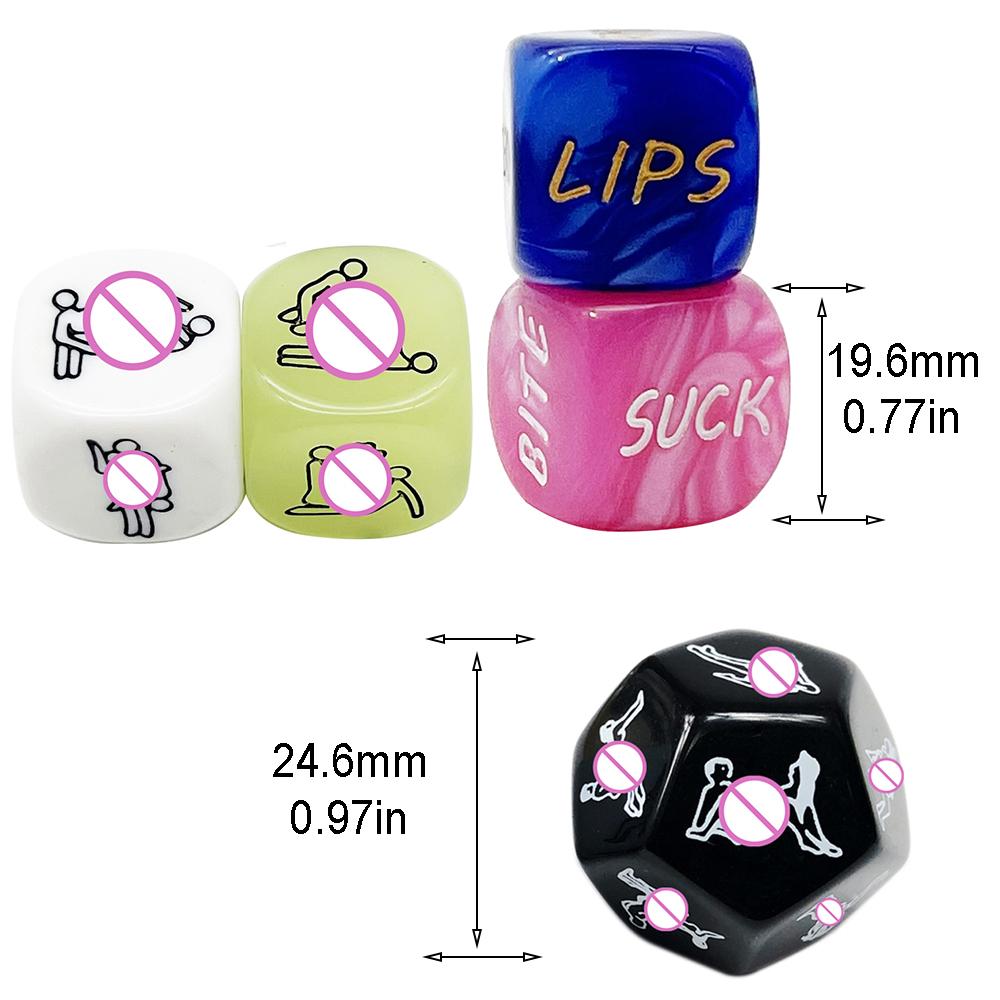 Сексуальные кости для пар Сексуальные кости для пар Сексуальные игры в кости для взрослых Набор акриловых игральных костей для спальни Игры для взрослых