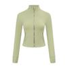 LU Short Stand Collar Jacket Womens Yoga Fitness Breathable Slim Fit Activewear
