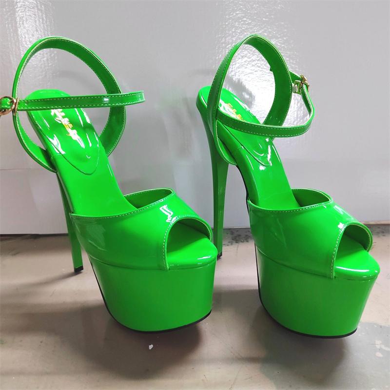 Сексуальные женские сандалии 19 см Каблуки-стилеты Фетиш Стриптизерши Летняя обувь Платформа Экстремально высокие каблуки Красные сандалии Женские