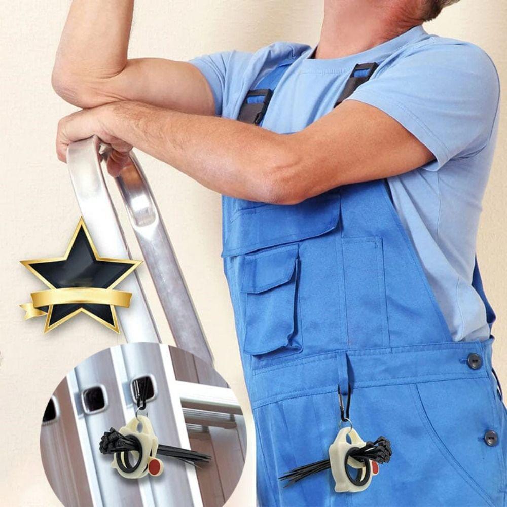 Портативный держатель для кабельных стяжек, флуоресцентный флуоресцентный органайзер, подарочный инструмент для хранения кабельных стяжек