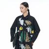 1116 Spring new large-size women's clothing loose and thin printing Japan and Korea casual tide original long-sleeved shirt 11161