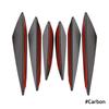 6Pcs Car Front Bumper Lip Decoration Diffuser Shunt Fin Body Spoiler Canard Universal Auto Modified Canard Exterior Parts