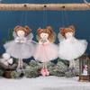 3pcs Christmas Angel Girl Doll Pendant Christmas Hanging Dolls Xmas Tree Crafts Elves Pendant Hanging Angel Doll Props