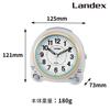 Landex Table Clock Alarm Clock Analog Constant Light Electronic Sound Alarm Volume Adjustment Continuous Second Hand Hoho Sangyo White Room Face