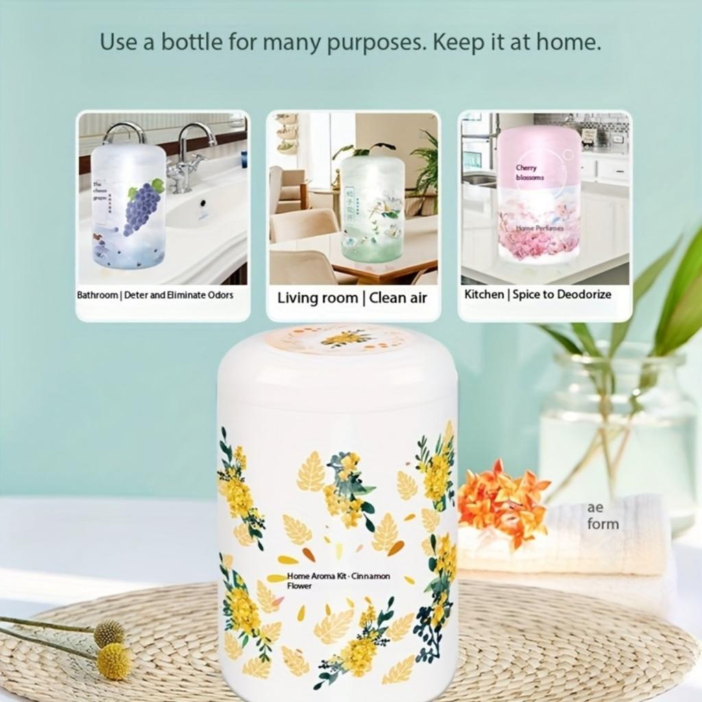 Solid Perfume Air Fresheners -6 Fragrances, Suitable for Cars, Homes, Kitchens, Bedrooms and Bathrooms - Decorated Spherical Containers with Lids