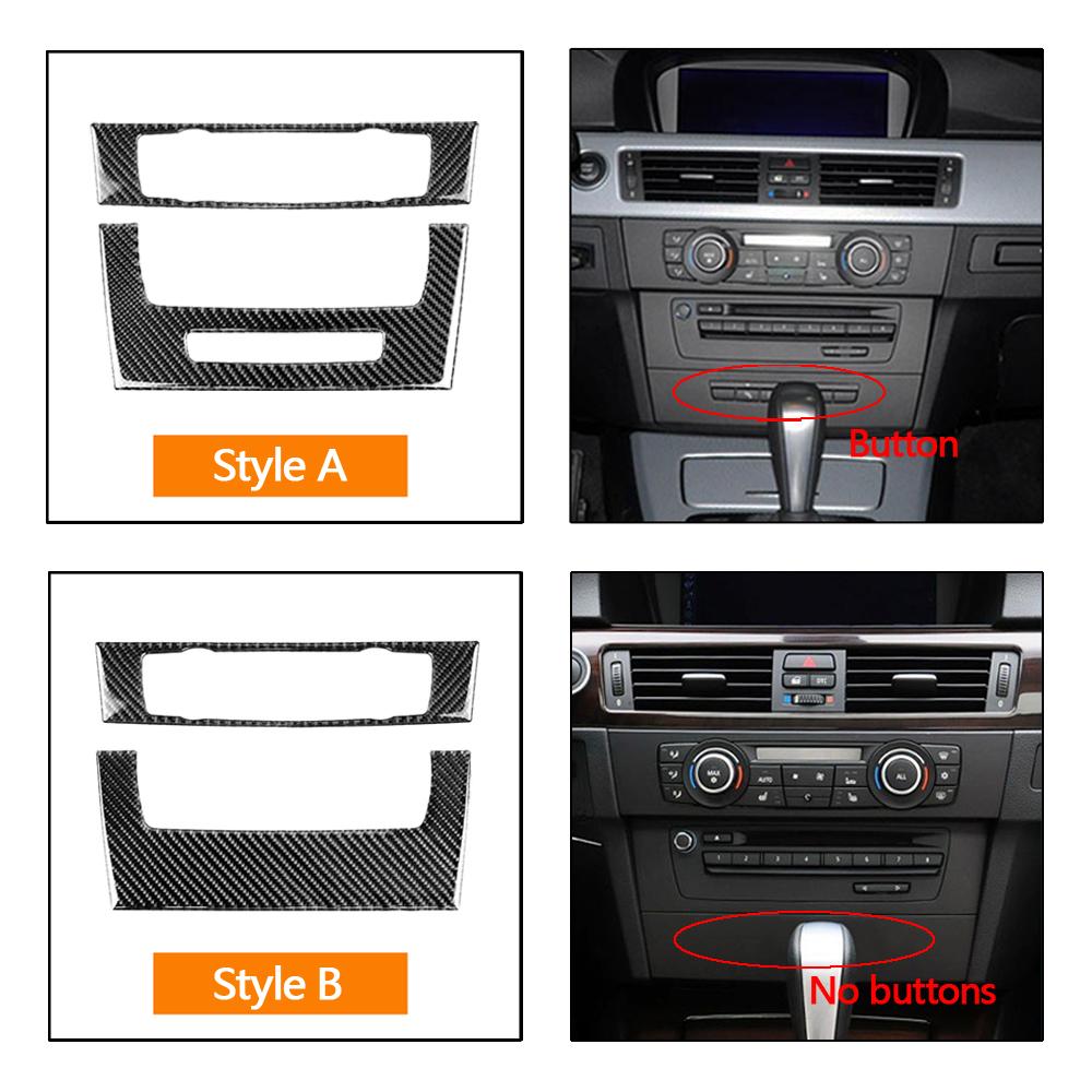 Настоящее углеродное волокно, накладка на панель кондиционера для BMW 3 серии E90 E92 E93 2005-2012, абсолютно новый высококачественный автомобиль
