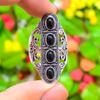 Black Onyx Gemstone 925 Sterling Silver Gift Jewelry Ring Size 7.5