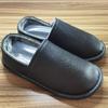 Men's Size 47/48 Leather Furry Slides Waterproof Home Slippers Warm Plush Indoor Slippers Unisex Plus  Women Cotton Winter Shoes