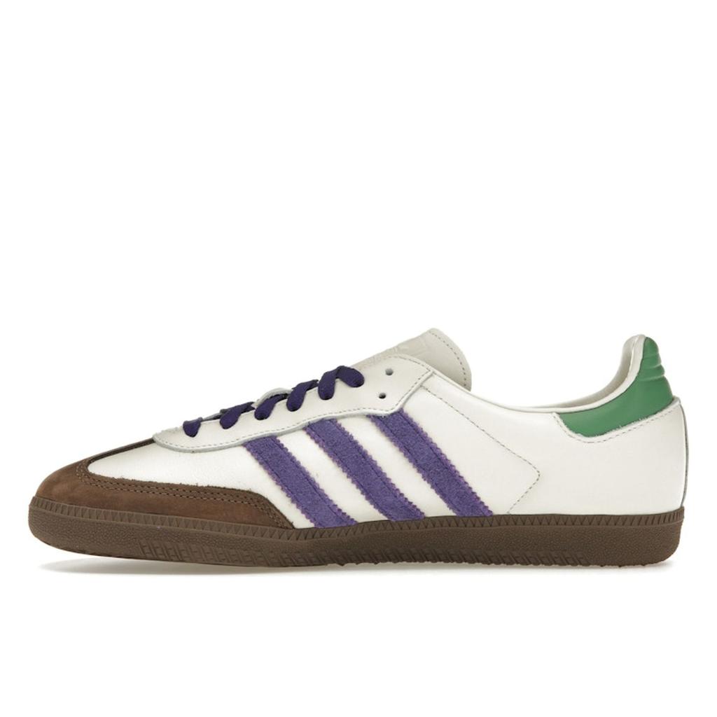 Adidas Samba OG Off White Purple Green Women Sneakers Cream Collegiate-Purple Preloved-Green ID8349