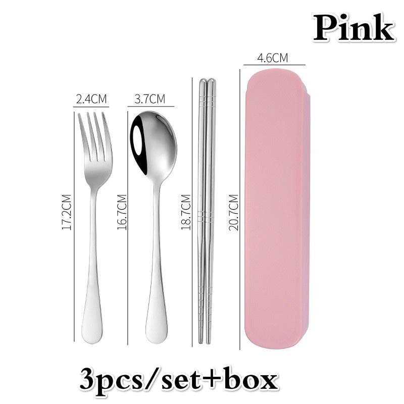 Портативный дорожный набор столовых приборов из нержавеющей стали Ложки Вилки Палочки для еды Наборы столовых приборов Кухонная посуда