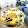 La Abeja Maya Round Area Rug,Carpet Rug for Living Room Bedroom Sofa Playroom Decor,Non-slip Floor Mat