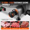Meat Slicer, 340W Electric Deli Food Slicer with 10" SUS420 Stainless Steel Blade and Built-in Sharpening Stone, 0-0.6 inch Adjustable Thickness for