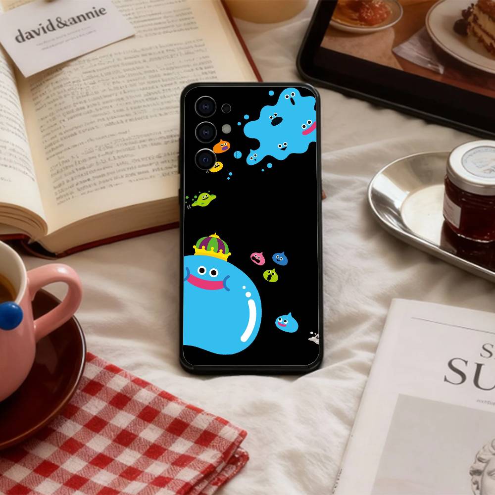 D-Dragon Q-quest S-slimes Чехол для телефона Samsung S 25,24,23,22,30,21,10,9,Ultra,Plus,Lite,FE,4,5 G Мягкий черный чехол