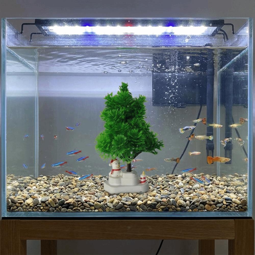 Fake Aquarium Christmas Ornament Plastic Artificial Christmas Tree Plants Garden Decoration