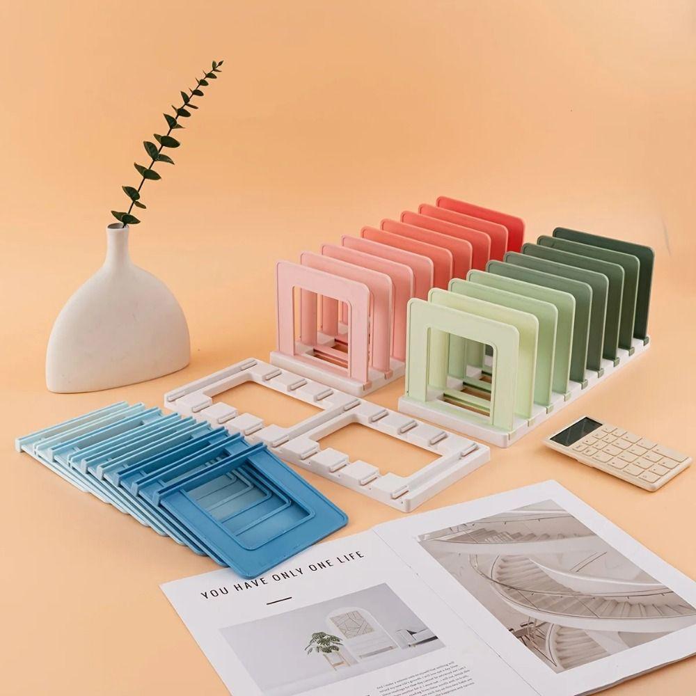 Adjustable Desktop Book Stand Dividers Book Display Rack Thicken File Storage Bookshelf  Documents