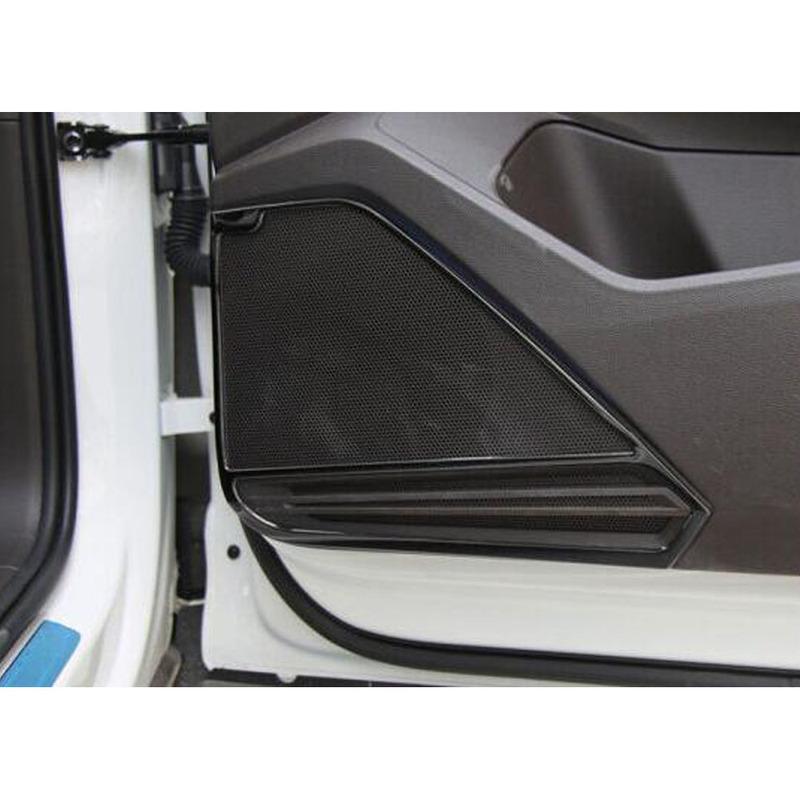 For Volkswagen VW Tiguan L 2024 Stainless Steel Car Inner Door Audio Speaker Covers Stereo Stick Trim Accessories 4Pcs