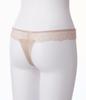 Peach John Soft Sides and Lightweight Chest Thong Sizes [Lace, Back, Fit] T-Back, Beige, M/L