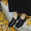 2025 Весна Лето Новые Женские Туфли Низкий Каблук Квадратный Носок Базовые Повседневные Рабочие Удобные Мягкие Туфли Из Натуральной Кожи Женские Лаконичные