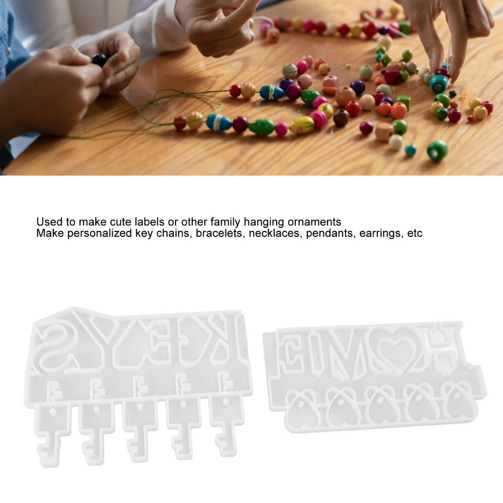 2Pcs Different Specifications Key Holder Mold Silicone Wall Mounted Key Hanger Mold Jewelry Making