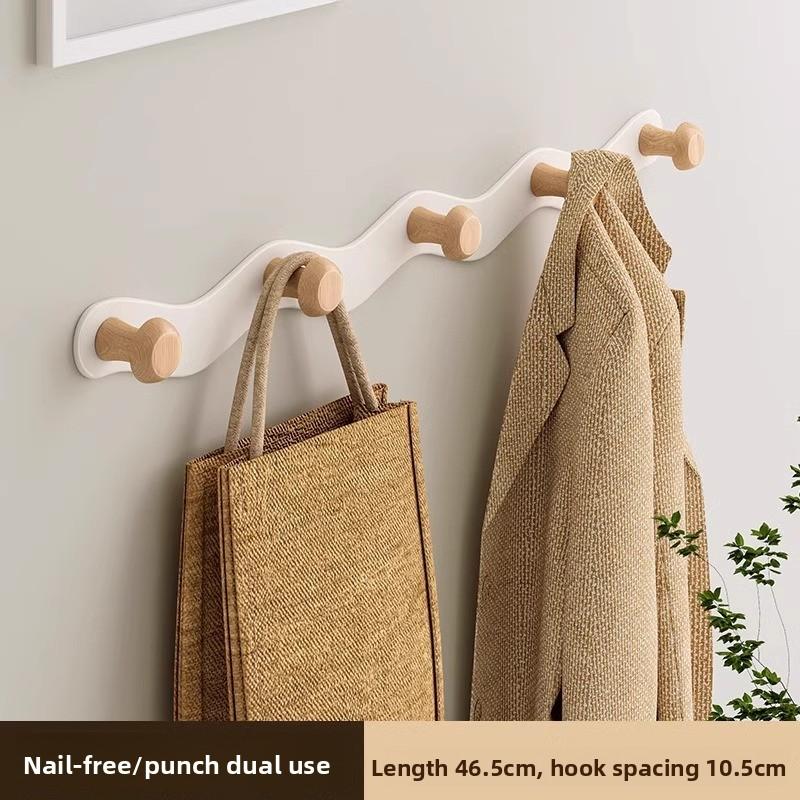 Крючок на дверь Настенная вешалка для одежды без пробивки Крючок для одежды Входная дверь Настенный крючок для пальто и шляп Крючок-рейка для спальни