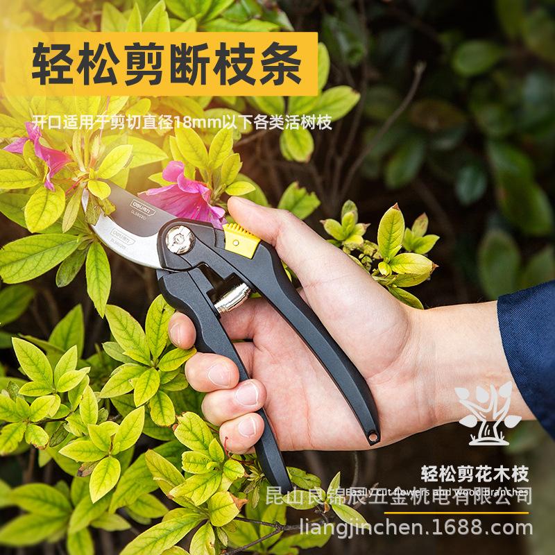 Садовые ножницы Deli Tools из легированной стали, экономящие силы: Обрезка садовых, древесных и цветочных ветвей - Модель D580201