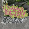 Happy Birthday Cutting Dies Carbon Steel Die Cut Scrapbooking Embossing Stencils for Scrapbooking Card Making Packaging