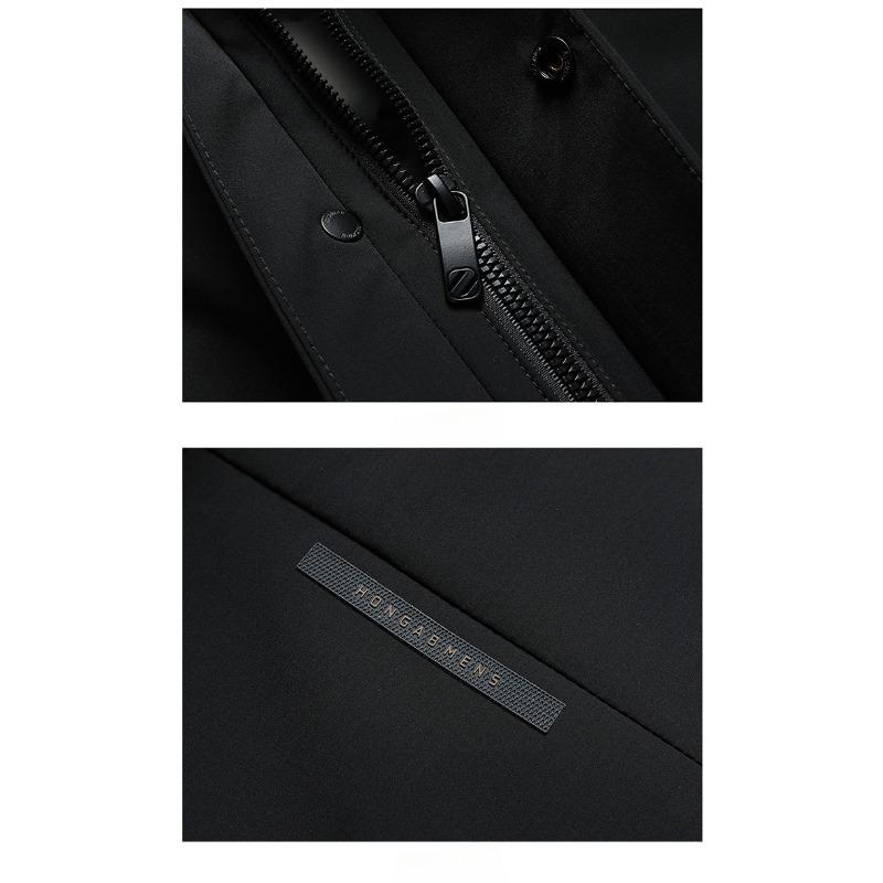 Новый зимний мужской пуховик на гусином пуху со съемной подкладкой, простая повседневная зимняя теплая куртка