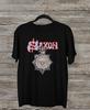 Черная футболка с коротким рукавом Saxon Band, все размеры от S до 5XL, унисекс