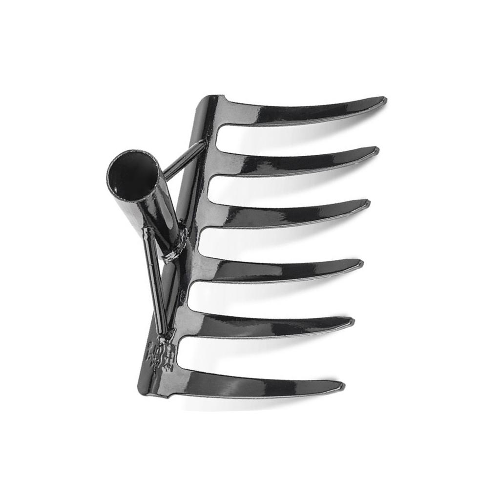 Heavy Duty Steel Garden Rake With 6/8 Sharpness Tines Suitable For Efficient Lawn Care And Soil Aeration In Small Garden