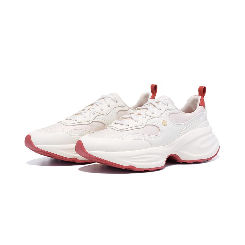 Li Ning 1990 Классическая коллекция Повторный отскок Нескользящие и износостойкие Низкие Повседневная обувь Мужская Кремовый ALFV015-1