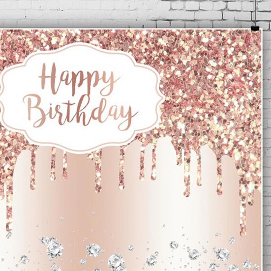 Фоновая ткань Добавить атмосферу Подвесная Блестящая печать Декоративная Романтическая Реквизит для фотографий Принт с розовыми цветами Разный стиль Вечеринка по случаю дня рождения