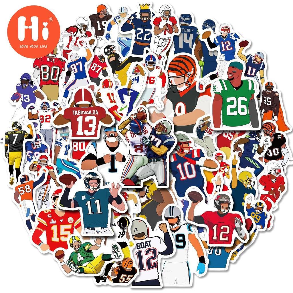 50 шт. классические наклейки для регби, спортивные серии, наклейки для регби, автомобиля, ноутбука, наклейки для стаканов с водой, оптовая продажа