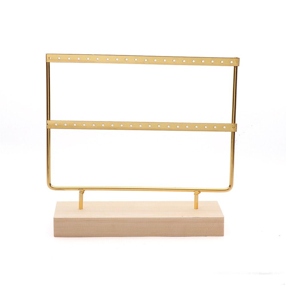 Подставка для ювелирных изделий из металла и дерева, держатель для ожерелий, стойка для хранения сережек, подставка для демонстрации сережек