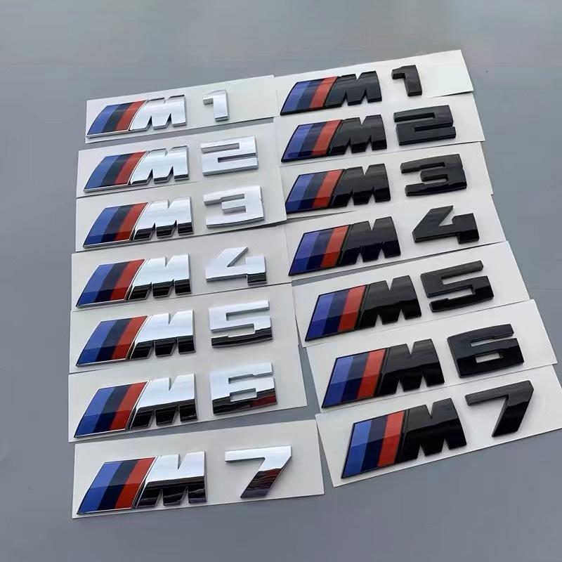 BBKI7 3D Emblem Car Fender Side Rear Trunk Badge M Logo Sticker Number Decal For BMW M1 M2 M3 M4 M5 M6 M7 Performance Auto Accessories