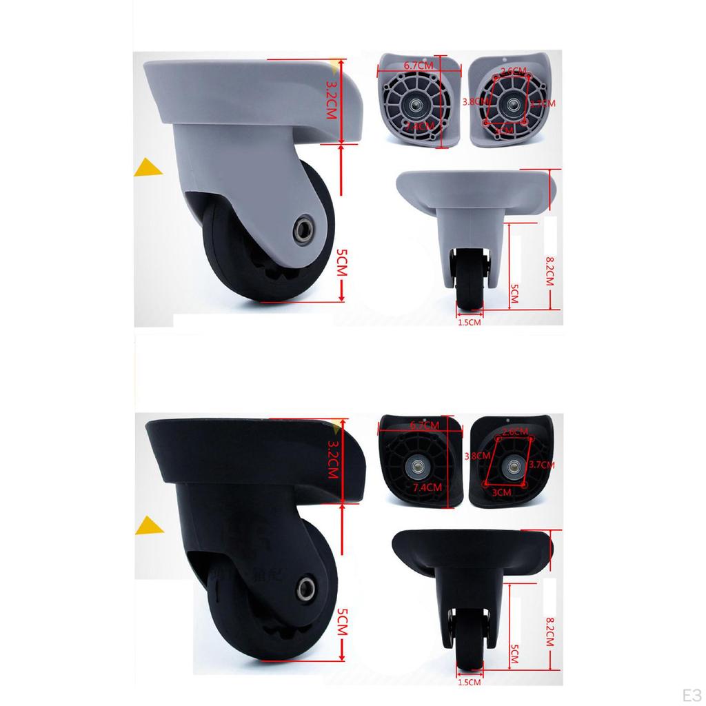 A35 Luggage Wheel Replacement Universal Durable Wear Resistant Suitcase Wheels Swivel Casters for