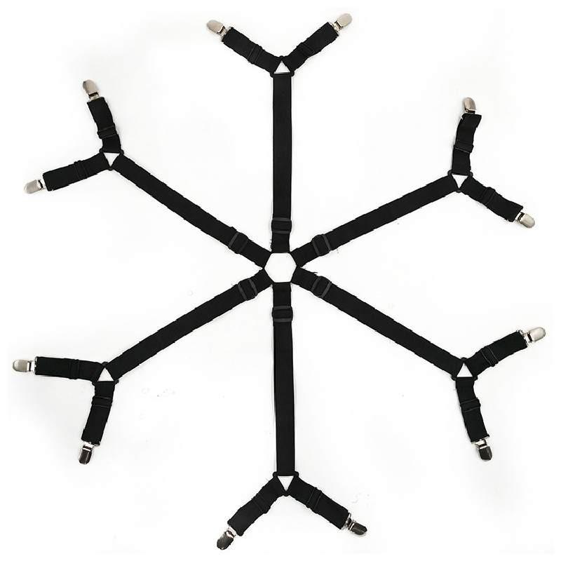 Регулируемый набор зажимов для простыней для нескользящей фиксации матраса и штор