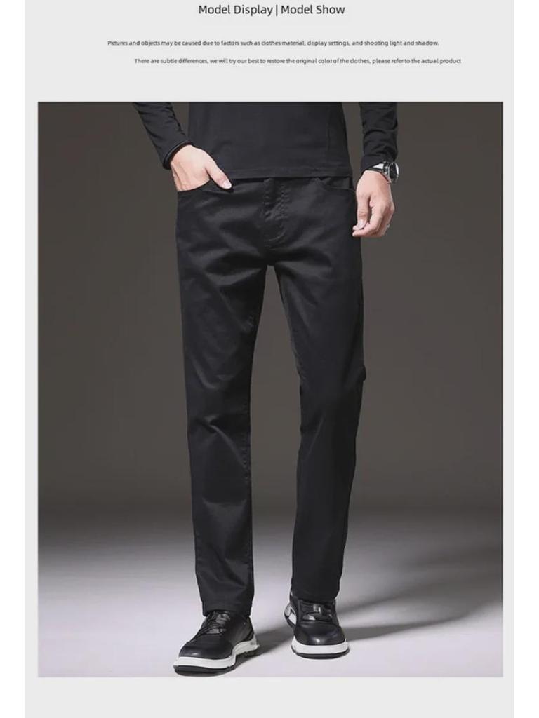 2023 Весна и Осень Мужские Эластичные Повседневные Прямые Брюки - Средний Возраст