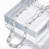 Y-образное ожерелье, Нержавеющая сталь, Покрытие PVD 18 карат, Длинная цепочка, Звенья-скрепки, Колье-лариат для женщин, Эстетичные украшения