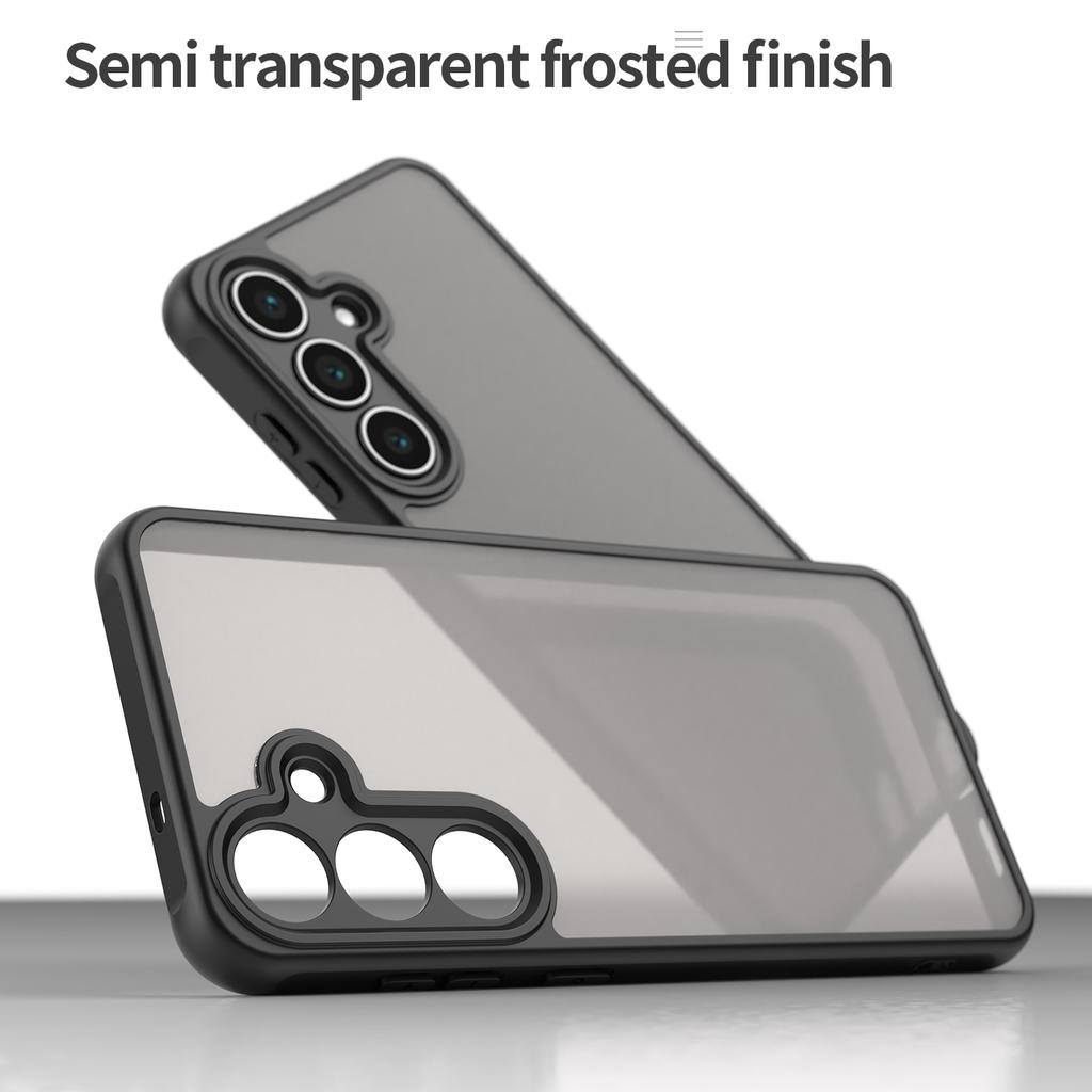 Для Samsung Galaxy S25 FE Чехол Ударопрочный С подушками безопасности Матовый Полупрозрачный ПК+ТПУ Задняя крышка телефона